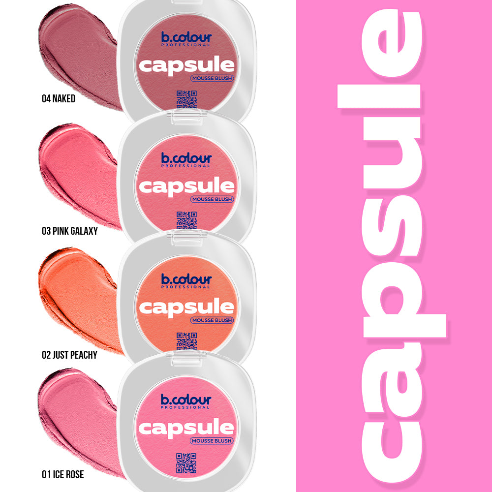 7DAYS B.COLOUR PRO CAPSULE Mousse face blush / 02 Just peachy