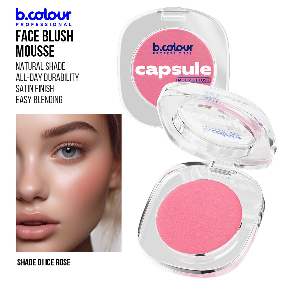 B.COLOUR PRO CAPSULE Mousse Face Blush, 3 g