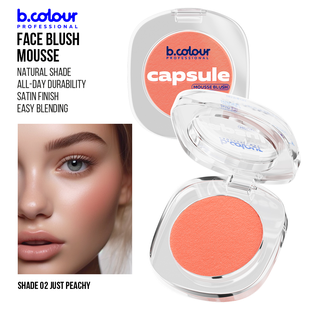 7DAYS B.COLOUR PRO CAPSULE Mousse face blush / 02 Just peachy