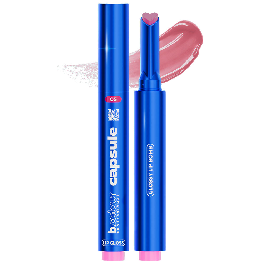 B.Colour Capsule Professional Glossy Lip Bomb 05 – Lippenstift in Rosé-Pink
