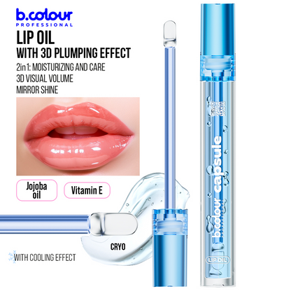 B.COLOUR PRO CAPSULE Cooling Lip Oil mit 3D-Plumping-Effekt / Cryo, 2 ml
