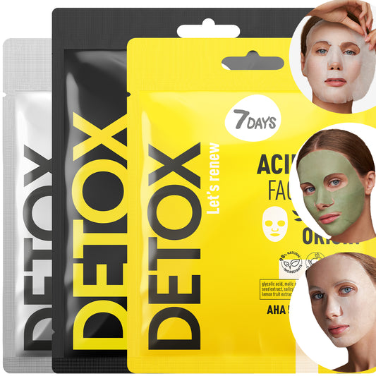 DETOX Face Sheet Mask – Active Skin Reset, 1 Stück