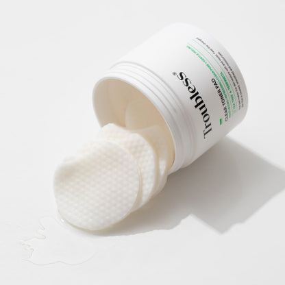 Troubless Clear Toner Pad – offene Dose auf weißem Untergrund, Pads mit Toner sichtbar
