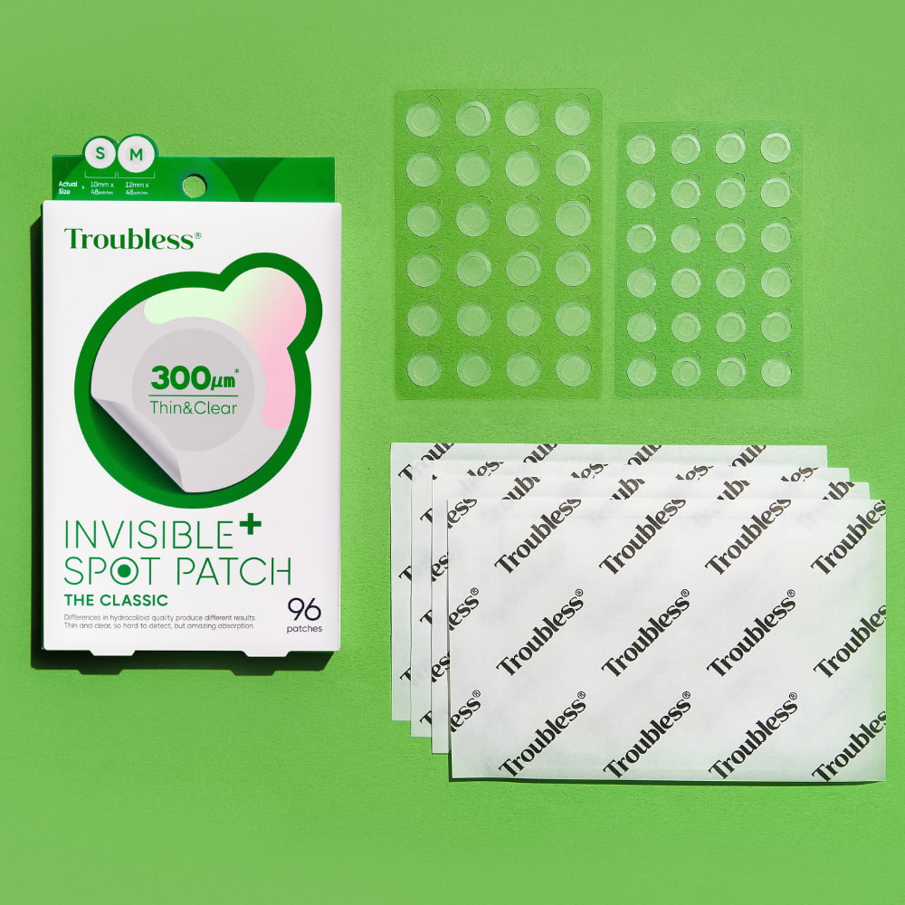 Troubless Invisible Spot Patch Classic – Komplettset mit Verpackung, transparenten Patch-Folien und Beuteln“